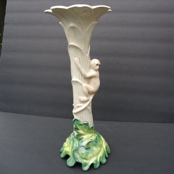 Fitz and Floyd Cape Town MONKEY&PALM CANDLE PILLAR - Picture 2 of 16